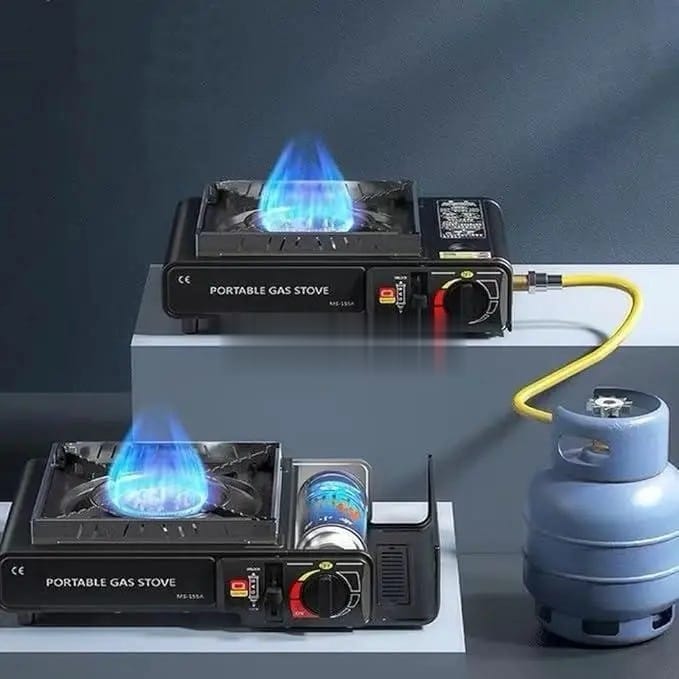 Camping Portable Gas Stove (Butane + LPG) – Dual Fuel Outdoor Cooking Burner for Hiking, Trekking, Picnic & Travel