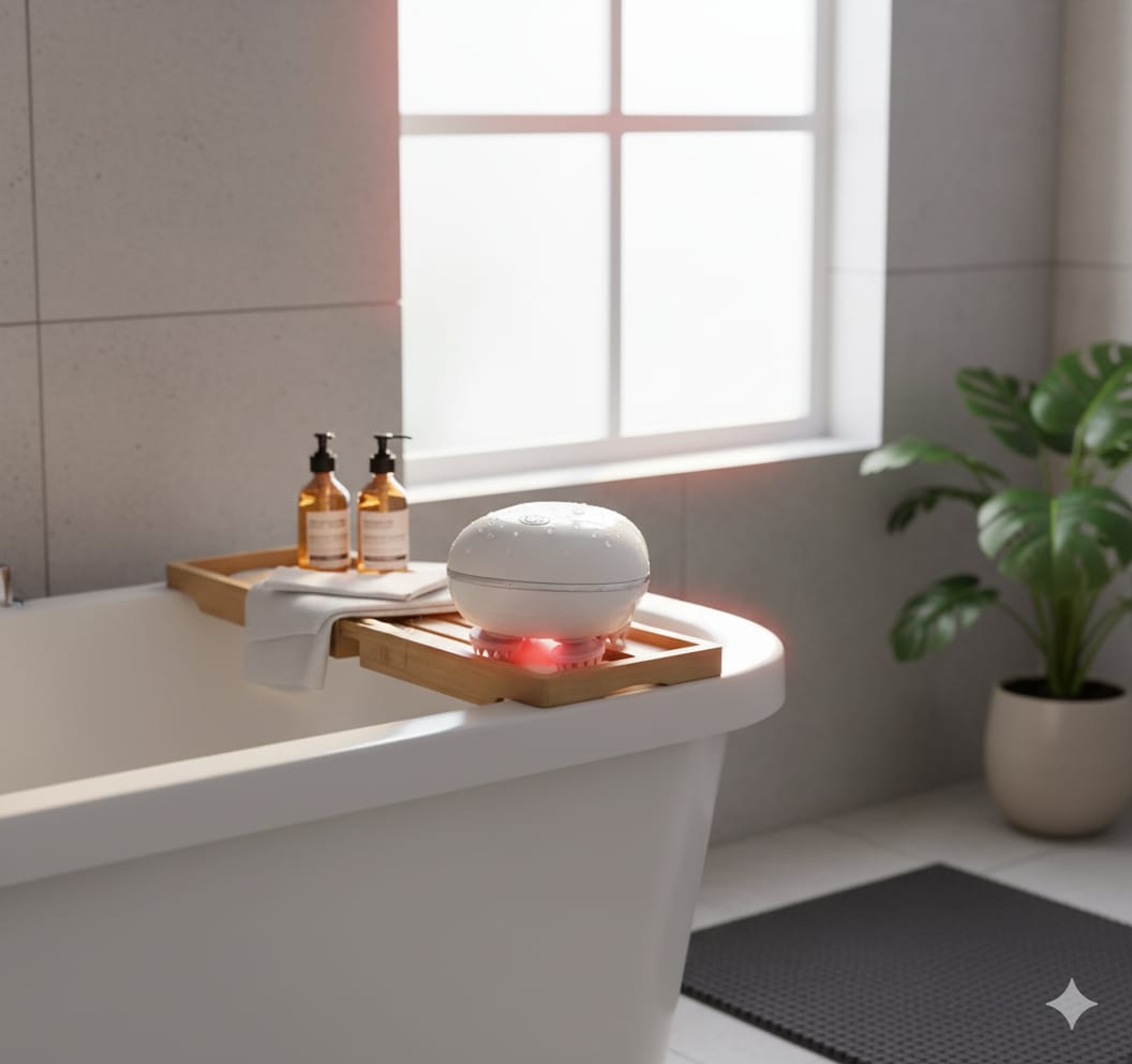 Agrow™Electric Scalp Massager  Hair Massager for Hair Growth | Head Massager | Red light for hair | 96 Silicon Kneading Points Detachable Head, Stress Relief|