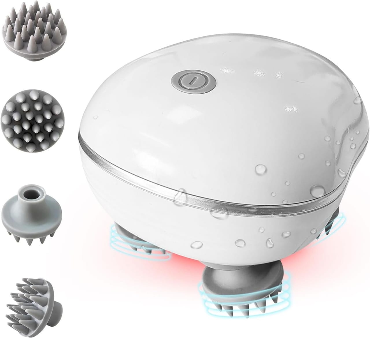 Agrow™Electric Scalp Massager  Hair Massager for Hair Growth | Head Massager | Red light for hair | 96 Silicon Kneading Points Detachable Head, Stress Relief|